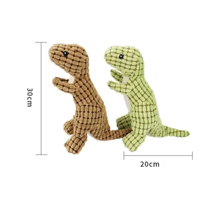 Pets Dog Chew Stuffed Funny Dinosaur Shape Cats Corn Wool Vocal Toy Apply To Training Exercise Simulation Animal Chihuahua Toys - Image 3