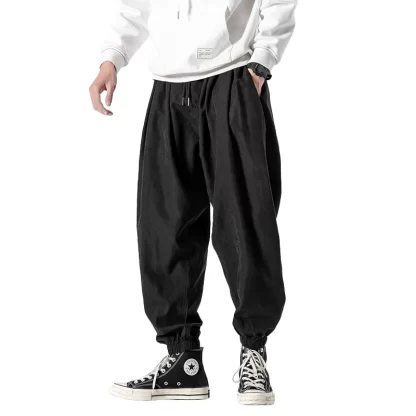 New Autumn Men's Black Pants Hip Hop Streetwear Fashion Jogger Harem Trousers Man Casual Sweatpants Male Pants Big Size M 5XL