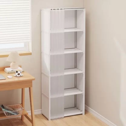 6/5 Layers Dustproof Wardrobe Bedroom Open Simple Assembly Storage Cabinet High Capacity Partition Bookshelf Closet Organizer - Image 3