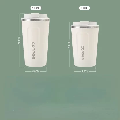 380/510ml Stainless Steel Coffee Cup Travel Thermal Mug Leak-Proof Thermos Bottle Tea Coffee Mug Office Business Style Thermos - Image 4