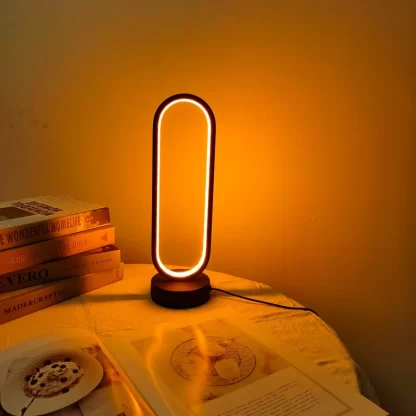 1PC Lamp bedroom Ring Lamp Living Room Three-color Dimming Bedside Lamp LED Night Light - Image 4