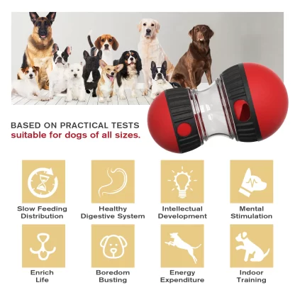 Interactive Dog Toys Puzzle Toy Ball Adjustable Food Treat Dispensing Enrichment Toys for Dogs Intelligence Rolling Ball - Image 2