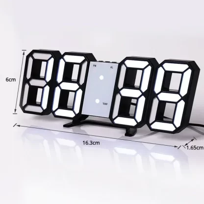 3D LED Digital Clock Wall Decoration Glow Night Mode Decoration for Bedroom Adjustable Electronic Watch Room Decor Aesthetics - Image 5