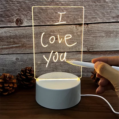 Note Board Creative Led Night Light USB Message Board Holiday Light With Pen Gift For Children Girlfriend Decoration Night Lamp - Image 2