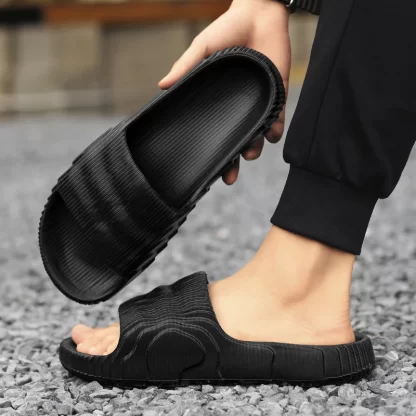 Soft Home Slippers Couple Summer Indoor Skid Proof Bathroom Slippers Sandals Hotel Solid Color Men Women Flip Flops Flat Shoes - Image 2