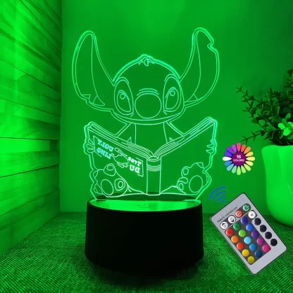 3D Illusion Stitch Night Light with Remote Control and Smart Touch Room Decor Lamp Birthday Valentine's Day Christmas Gifts - Image 3