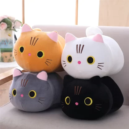 20cm Cute Soft Cat Plush Pillow Sofa Cushion Kawaii Plush Toy Stuffed Cartoon Animal Doll Lovely Gift