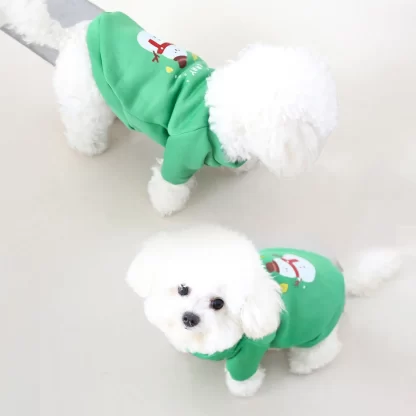 New clothes for autumn and winter, warm and cold resistant with fleece for cats and dogs, suitable for outdoor Christmas atmosph - Image 2