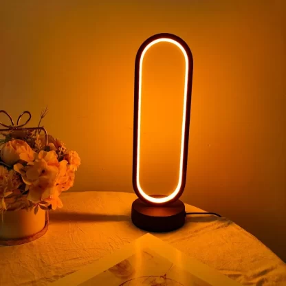 1PC Lamp bedroom Ring Lamp Living Room Three-color Dimming Bedside Lamp LED Night Light - Image 5