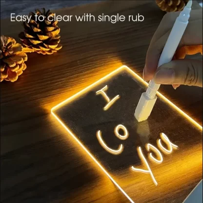 Note Board Creative Led Night Light USB Message Board Holiday Light With Pen Gift For Children Girlfriend Decoration Night Lamp - Image 4