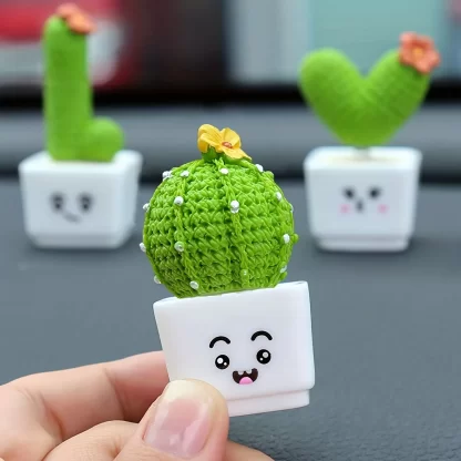 1 Set Of 4, Resin Succulent Cactus Mini Green Plant Car Office Home Living Room Crafts - Image 5