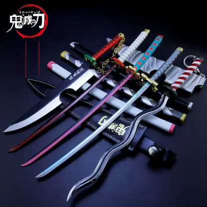 25cm Demon Slayer Katana Swords Kimetsu No Yaiba Samurai Sword Real Size Japanese Katana Anime Cosplay Prop Home Decoration - Image 3