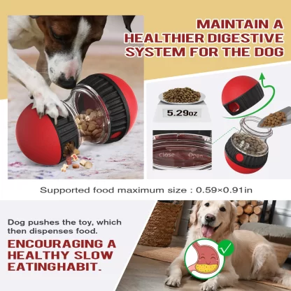 Interactive Dog Toys Puzzle Toy Ball Adjustable Food Treat Dispensing Enrichment Toys for Dogs Intelligence Rolling Ball - Image 4