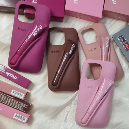 New Color Autumn Limited Edition Rhode Lip Holder Silicone Lipstick Phone Case for IPhone 11 12 14 13 15 16 Pro Max Plus Cover