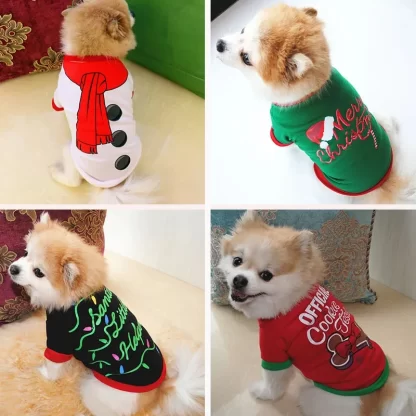 Christmas Dog Clothes New Year Pets Dogs Clothing For Small Medium Dogs Costume Chihuahua Pet Shirt Warm Dog Clothing Yorkshire - Image 3