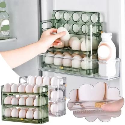 Egg Storage Box Refrigerator Organizer Food Containers Egg Fresh-keeping Case Holder Tray Dispenser Kitchen Storage Boxes - Image 6