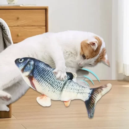 Cat Dog Toy Fish USB Charging Electric Floppy Simulation Fish Interactive Training Teeth Grinding Pet Chew Toys - Image 3