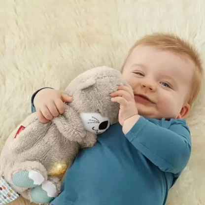 Baby Plush Doll Breathing Bear Newborn Soothing Sleep Playmate Otter Toy Kids Music Sleeping Companion Sound Light Doll Toy Gift - Image 3