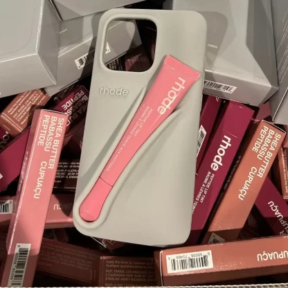 New Color Autumn Limited Edition Rhode Lip Holder Silicone Lipstick Phone Case for IPhone 11 12 14 13 15 16 Pro Max Plus Cover - Image 2