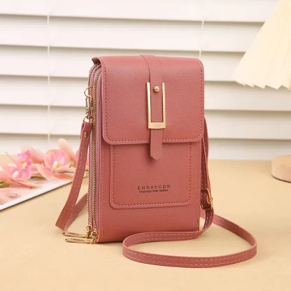 New transparent touchscreen phone bag trend simple crossbody small bag phone women's bag change bag vertical design - Image 2