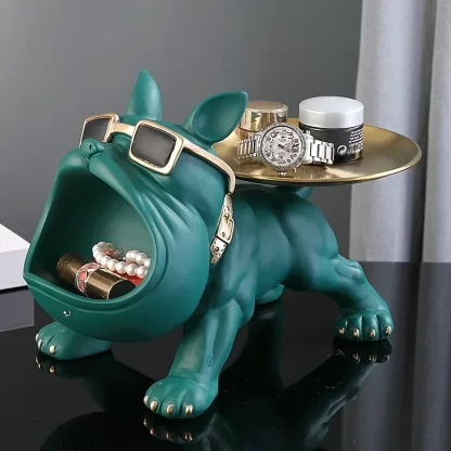 Home Decor Bulldog Figurine Dog Statue Storage Box Animal Ornament Resin Craft Art Sculpture Figurine Home Puppy Sculpture - Image 3