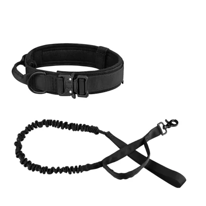 Dog Collar Durable Tactical Leash Set Adjustable Pet Collar Leash Medium Large Dog German Shepherd Training Accessories - Image 2