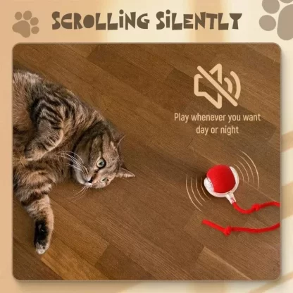 Rechargeable Smart Pet Interactive Automatic Rolling Ball Toy Cats Pet Products New Electric Dog Ball Toy Simulated Tail For Cat - Image 5