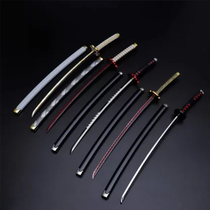 25cm Demon Slayer Katana Swords Kimetsu No Yaiba Samurai Sword Real Size Japanese Katana Anime Cosplay Prop Home Decoration - Image 5