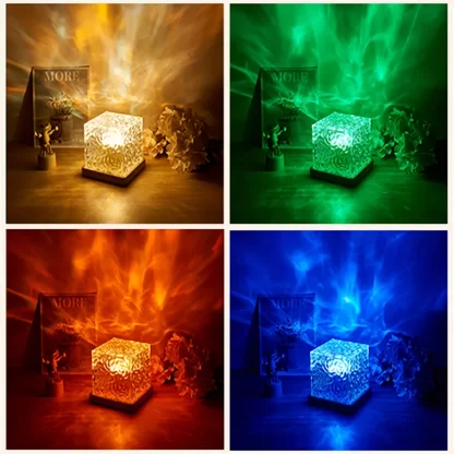 Dynamic Water Ripple Night Light 16 Color Projector Lamp Bedroom Ambient Light USB Remote Cool Wall LED Light Gaming Room Decor - Image 6