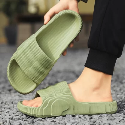 Soft Home Slippers Couple Summer Indoor Skid Proof Bathroom Slippers Sandals Hotel Solid Color Men Women Flip Flops Flat Shoes - Image 6