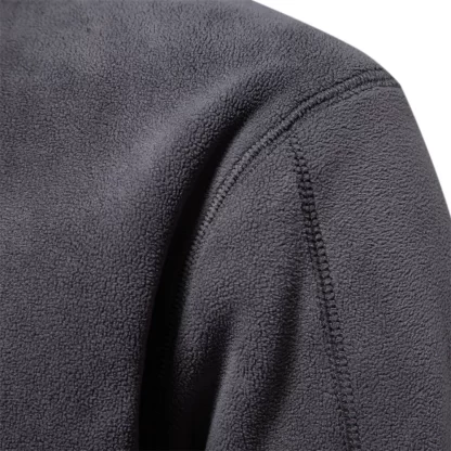 AIOPESON Brand Quality Thicken Warm Fleece Jacket for Men Zipper Neck Pullover Men's Sweatshirt Soft Shell Mens Jacket - Image 4