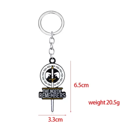 Movie Thrones Series Wolf Head Game Pendants Keychain Animal Jewelry Key Ring Backpack Accessories Key Chains Gifts Souvenir - Image 5