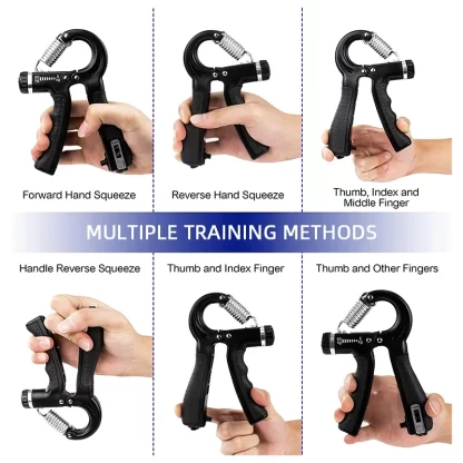 5-60kg Adjustable Hand Grip Strengthener Hand Grip Trainer With Counter Wrist Forearm And Hand Exerciser For Muscle Building - Image 5