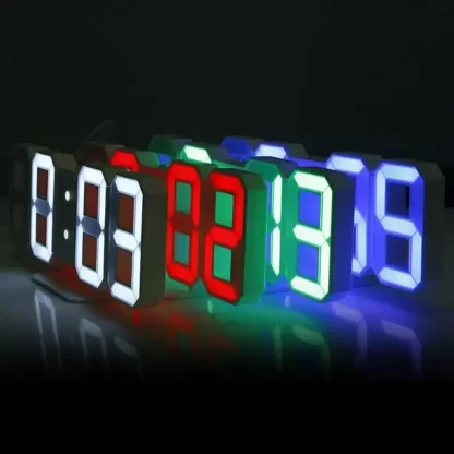 3D LED Digital Clock Wall Decoration Glow Night Mode Decoration for Bedroom Adjustable Electronic Watch Room Decor Aesthetics - Image 6