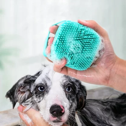 Pet Bathing Brush Soft Silicone Massager Shower Gel Bathing Brush Clean Tools Comb Dog Cat Cleaning Grooming Supplies - Image 4