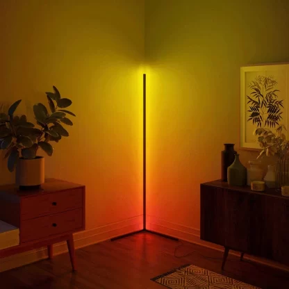 Smart RGB Dream Color Floor Lamp with Music Sync Modern 16 Million Color Changing Standing Mood Light with APP & Remote Control - Image 2