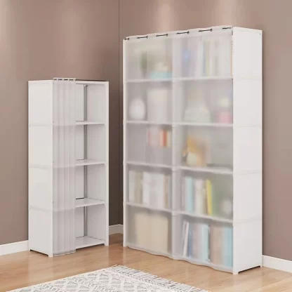 6/5 Layers Dustproof Wardrobe Bedroom Open Simple Assembly Storage Cabinet High Capacity Partition Bookshelf Closet Organizer - Image 2