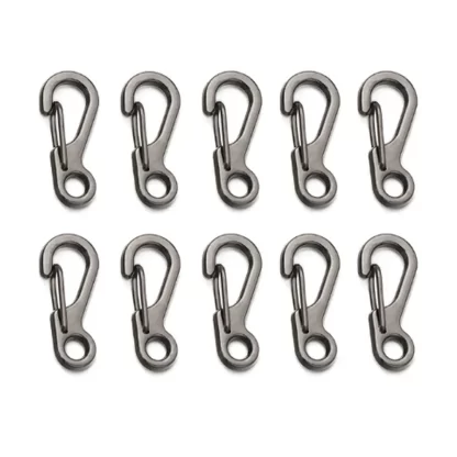 4/10Pcs Carabiner D-Ring Key Chain Spring Clips Mini Aluminium Alloy Hang Buckle Survival EDC Gear Outdoor Camping Keyring Tool - Image 6