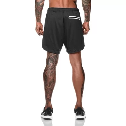 Men Sport Shorts Sportswear Double-deck Running Shorts 2 In 1 Beach Bottoms Summer Gym Fitness Training Jogging Short Pants Men - Image 5