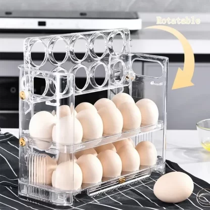 Egg Storage Box Refrigerator Organizer Food Containers Egg Fresh-keeping Case Holder Tray Dispenser Kitchen Storage Boxes - Image 2