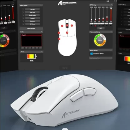 Attack Shark R1 Wireless gamer mouse,PAW3311 1KHZ 18000dpi,Bluetooth Mouse, Macro Gaming Mouse,mouse pad/pc - Image 4