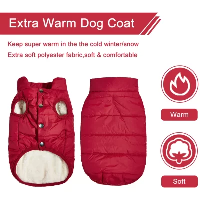 Winter Pet Coat Clothes for Dogs Winter Clothing Warm Dog Clothes for Small Dogs Christmas Big Dog Coat Winter Clothes Chihuahua - Image 3