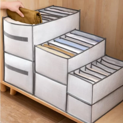 Closets Clothes Organizer Pants Jeans Storage Box Cabinet Drawer Organizer Underwear Socks T-Shirt Wardrobe Storage Organizers - Image 2