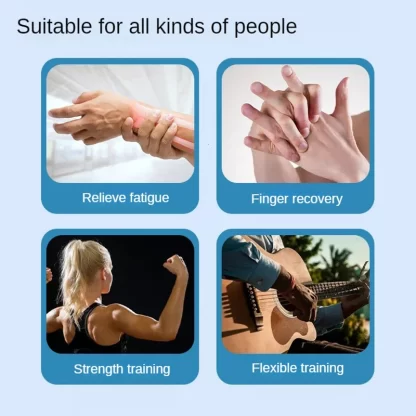 Hand Grip 5 Finger Exerciser Strength Trainning Power Forearm Rehabilitation Silicone Trainer Adjustable Strengthener For Wrist - Image 3