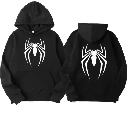 2024 New Men's Hoodie Street Fashion Spider Print Sweatshirt Fleece Ladies Casual Funny Loose Hoodie spiderman Men's clothing - Image 3