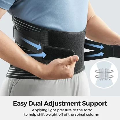 S-3XL Sports Lower Back Brace with 6 Stays Anti-skid Orthopedic lumbar Support Breathable Waist Support Belt for Gym Pain Relief - Image 4