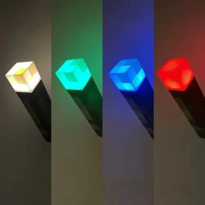 Minecraft Brownstone Torch Lamp Figure 4 Colors Bedroom Decorative Light LED Night Light USB Charging with Buckle Kids Toy Gift - Image 3