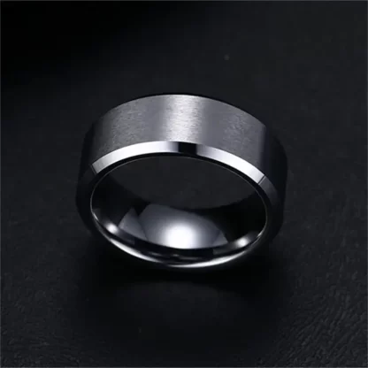 Charm Jewelry Ring for Men Women Stainless Steel Black Rings Wedding Engagement Band Quality Matte Male Jewelry - Image 4