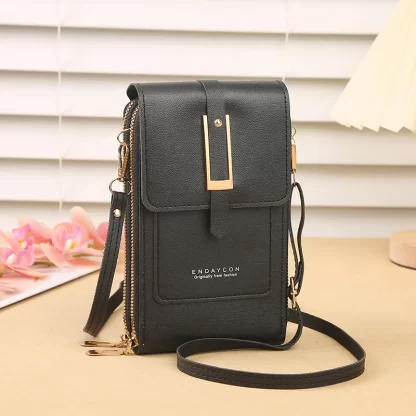 New transparent touchscreen phone bag trend simple crossbody small bag phone women's bag change bag vertical design - Image 3