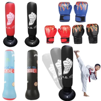 Inflatable Punching Boxing Bag Fitness Training Boxing Sack PVC Sports Fight Column Toy Kids Boxing Fight Pressure Sandbag